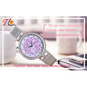 beautiful and fashion ladies watch with alloy band customized colorful dial