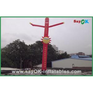 Air Dancing Man Advertising Commercial Red 6m Inflatable Tube Man With Logo Printing Oxford Nylon