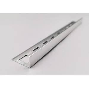 Polishing L Shaped Aluminium Extrusion Straight Edge Tile Trim With Holes 10mm Height