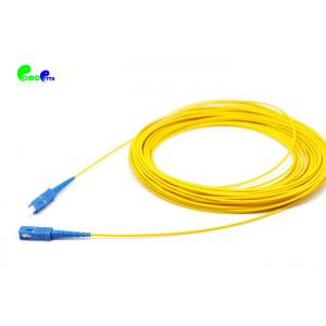 China 9 /125μm Simplex 10M 2.0mm SC UPC - SC UPC Fibre Optic Patch Cable G657A1 LSZH Yellow For CATV And CCTC Application supplier