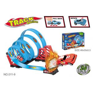 China 47.6 Inche Funny Toy Car Tracks Sets , Toddler Race Track With 4 Consecutive Loops supplier