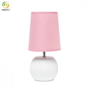 China E12 5.5'' Porcelain Round Bedside Table Lamp Cord Pink supplier