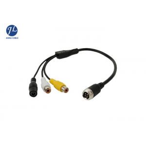 China Male To Female 4 Pin Aviation Cable To RCA Video Audio Connectors Automotive Rear View Camera System supplier