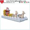 Giant Outdoor PVC Inflatble Christmas Santa Claus Sled Car