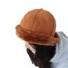 New style double face shearling sheepskin hat winner women hats