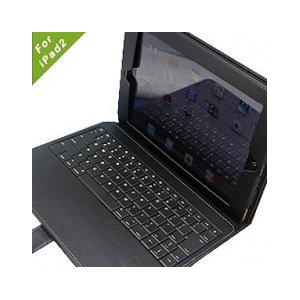 China Slim Protective Wireless 30 pin  high grain  Ipad 2 Leather Bluetooth Keyboard Case supplier