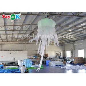 1.5*2.5m Inflatable Hanging Jellyfish With LED Light For Night Club Decoration