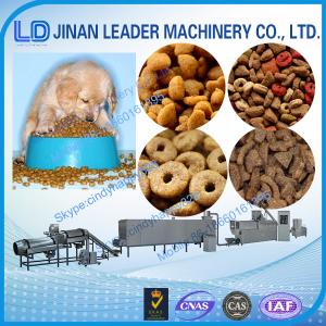 China Double Screw extruder pet dog fish food making machine supplier