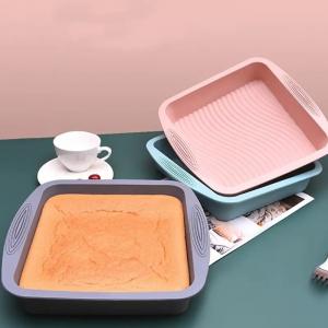 Non Stick Silicone Square Cake Pan Easy Release Heat Resistant For Baking Cakes