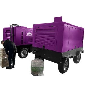 China 15HP回転螺旋式空気圧縮機 ディーゼル駆動型移動式単螺旋式空気圧縮機 wholesale