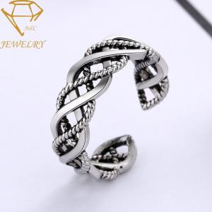 China Antique Silver Plating 925 Sterling Silver Engagement Ring For Men supplier