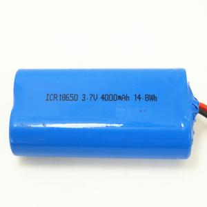 China 3.7v 1s2p Li Ion Battery Pack ICR18650 Battery 4000mah 14.8Wh With Protection supplier