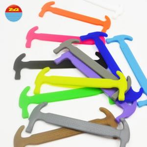China Hammer Shape Silicone No Tie Shoelaces , Unisex Tieless Shoe Strings supplier