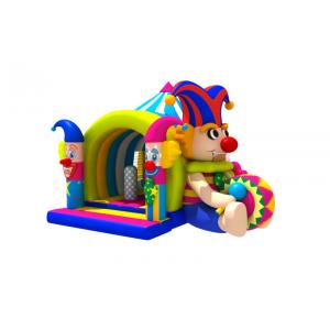China Lovely Circus Clown Kids Inflatable Bounce House With Slide / Blow Up Jumpers supplier
