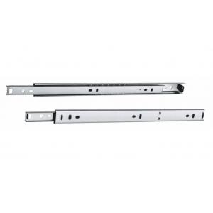 Iron Steel Ball Bearing Kitchen Cabinet Drawer Slides Self Closing 27mm 2 Fold