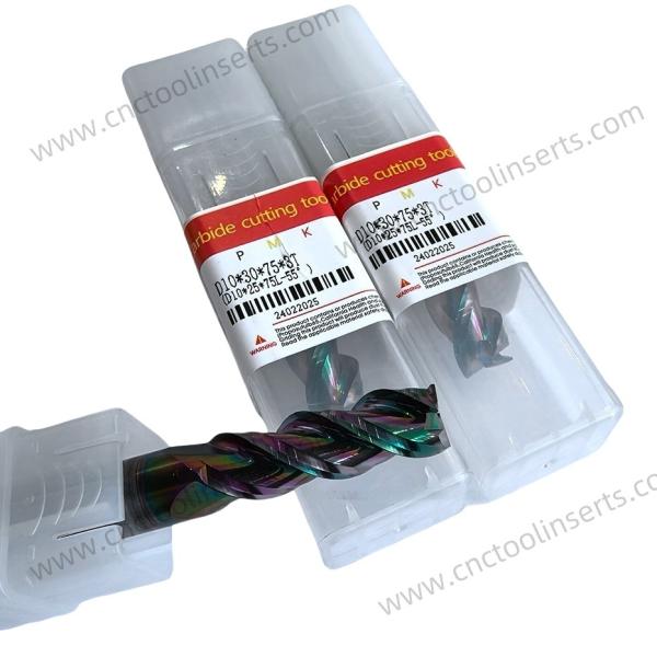 D10*25*75L-55° Outils de fraisage CNC pour le fraisage des PCB et des composants de turbines
