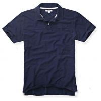 China Wide Collar Men's Summer Polo Shirts , 100% Heavy Washed Cotton Polo Collar T Shirt on sale
