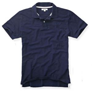 China Wide Collar Men's Summer Polo Shirts , 100% Heavy Washed Cotton Polo Collar T Shirt supplier
