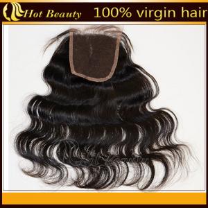 China Black Chinese Human Swiss Lace Top Hair Closure Body Wave 4A Grade supplier