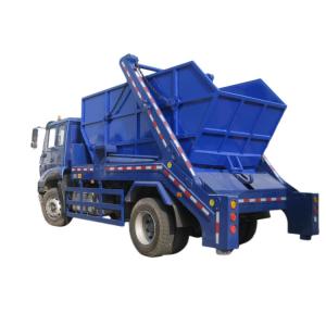 China 4X2 Sinotruk Swing Arm Dust Bin Lorry For Urban And Community Garbage Cleaning supplier