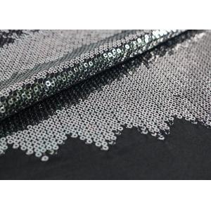 China Embroidered Mesh Lace Fabric With Silver Sequin , Bridal Lace Fabric By The Yard supplier