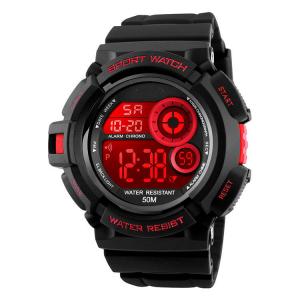 Funny Digital Watch Led Red Light Watches Reloj Sport Men Cheap Color Changing Watch Waterproof 1222