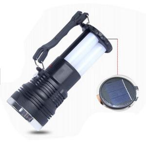 China SMD2835 Rechargeable Battery Ip55 Solar Led Flashlight Torch Waterproof For Tent supplier