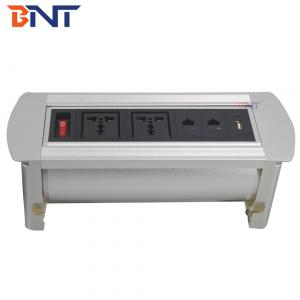 China flip up desktop sliding electric socket with  network ,usb supplier