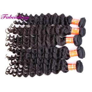 100 Indian Human Hair Extensions  ,  Natural Color Indian Curly Hair Full Ends