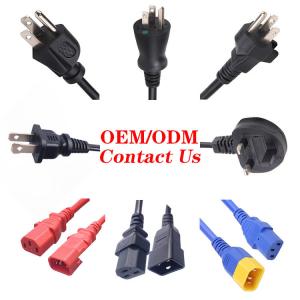 China 3 Pin Plug 10A 13A 15A 125V Laptop Computer UL Certificate AC Power Cord supplier