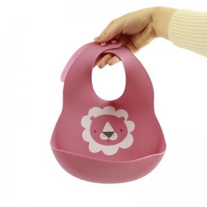 Newborn Baby Cute Silicone Bibs With Crumb Catcher Eco Friendly Material