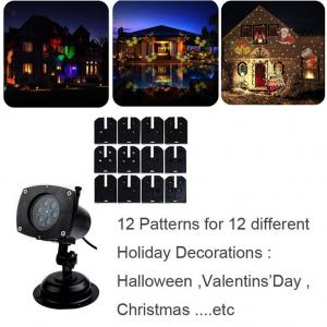 Holiday Light Romantic Moving Sparkling LED Snowflake Landscape Laser Projector Wall Lamp Xmas Light Bar Wedding Party