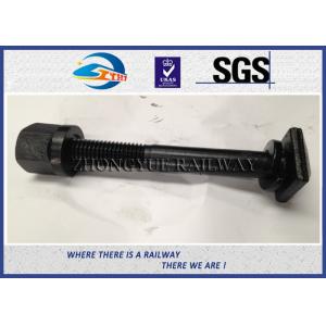 China Square Shape Railway Fastener Bolts , Nuts Matching With Washer / Coating Black supplier