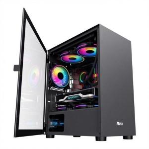 Artshow Computer Case - Cool and Clean Designed, Integrated Stamping Steel Front Panel,Tempered Glass Hinged Swing Doors