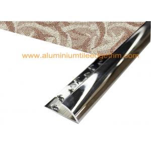 China Shiny Polished Aluminium Carpet Trim  ,  Carpet Threshold Bar Trim Ramp To Vinyl Floor supplier