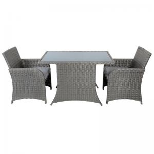 H740mm Rattan Table And Chairs , Wicker Outdoor Patio Furniture Cushioned PE