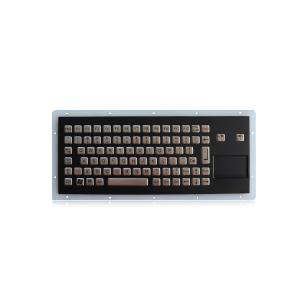 Stainless Steel Industrial Black Keyboard With Touchpad IP65 Waterproof Panel Mount
