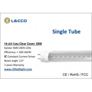 High Lumen 1200mm Led Tube Light T8 , Bright White Led Linear Light Fixtures 80 LM / W
