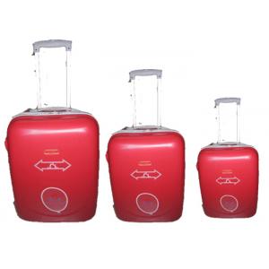 Carry On Red Two Wheel Carry On Luggage Set Of 3 Plastic Handle Framed