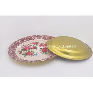 China 60cm Wedding decoration stainless steel dinner plates set new style flower round shape dinner sets supplier