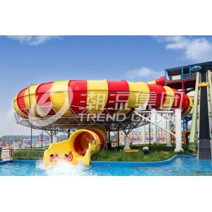 China Exciting Garden Water Slide , Giant Space Backyard Water Slides Red / Yellow supplier