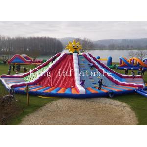 Colorful Quadruple Stitching Inflatable Outdoor Water Slide For Kids Adults