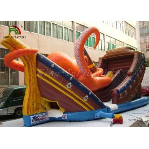 China PVC Tarpaulin Commercial Inflatable Dry Slide Fire retardant Slide For Adults / Kids supplier