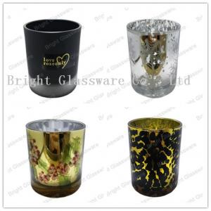 China plated glass candle holders for weddings supplier