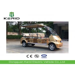 China 8 Seats 4kW Royal Gold Electric Sightseeing Car Designed For Tourist Attractions supplier