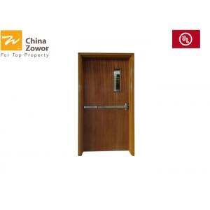 China 45 mm BS Approved HPL Finish Wooden Fire Door With Steel Frame For Civil Buildings supplier