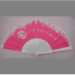 Promotion Plastic Folding Hand Fans / Custom Wedding Hand Fans