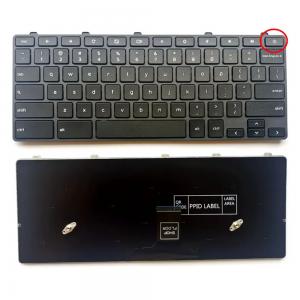 China 03G0H0 Dell Chromebook 11 3110 Replacement Keyboard w/Power Button Black supplier