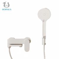 China Cream Style Exposed Valve Showers Two Outlets Brass Body for Apartment on sale