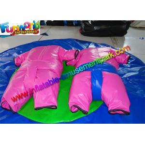 Commercial Pink Adult Inflatable Sumo Wrestling Suits For Rent , Custom